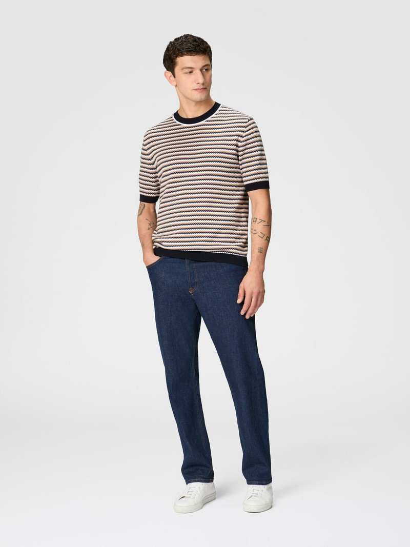 Missoni Zigzag cotton knit T-shirt with contrasting piping outlook