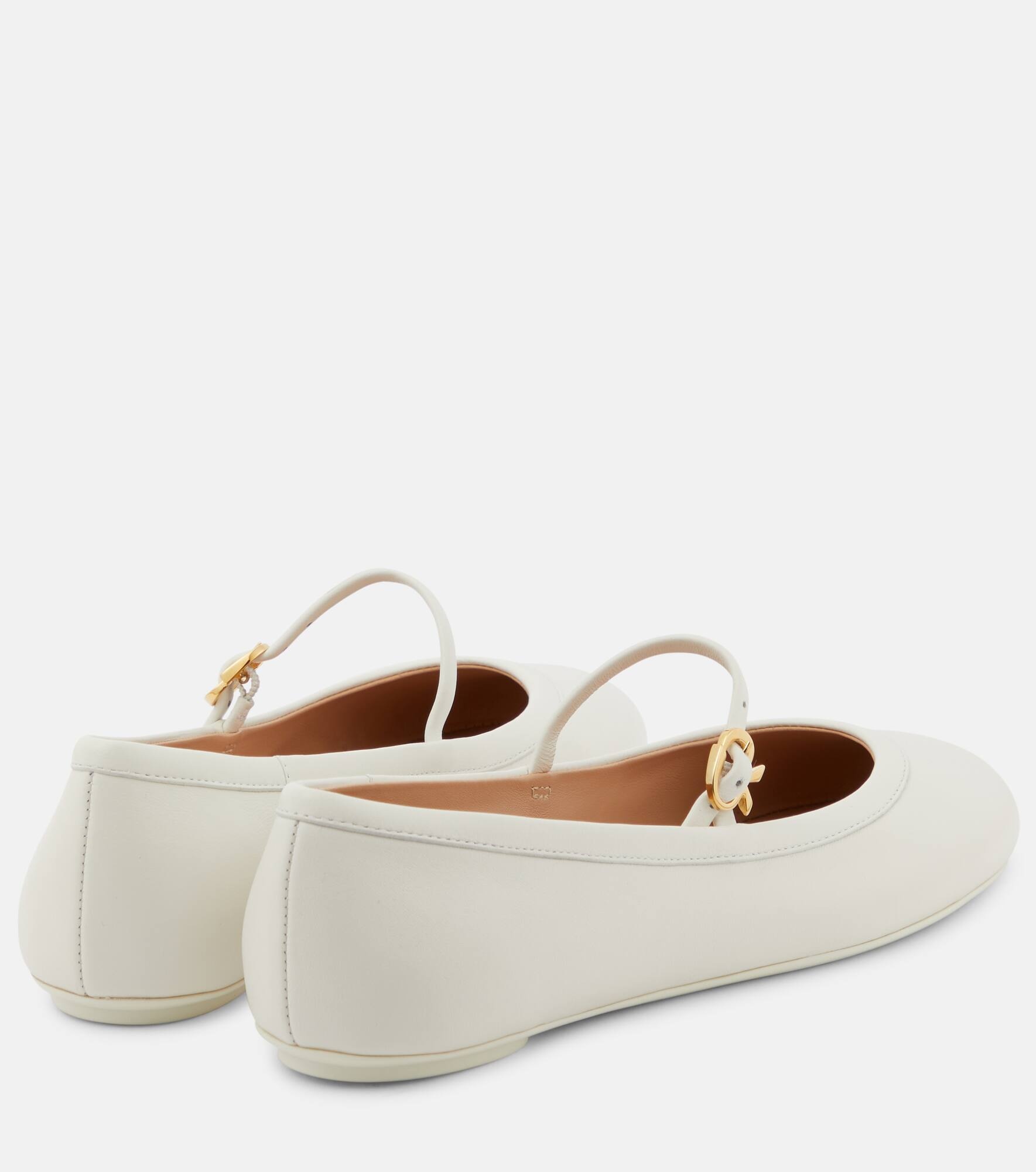 Carla leather Mary Jane flats - 3