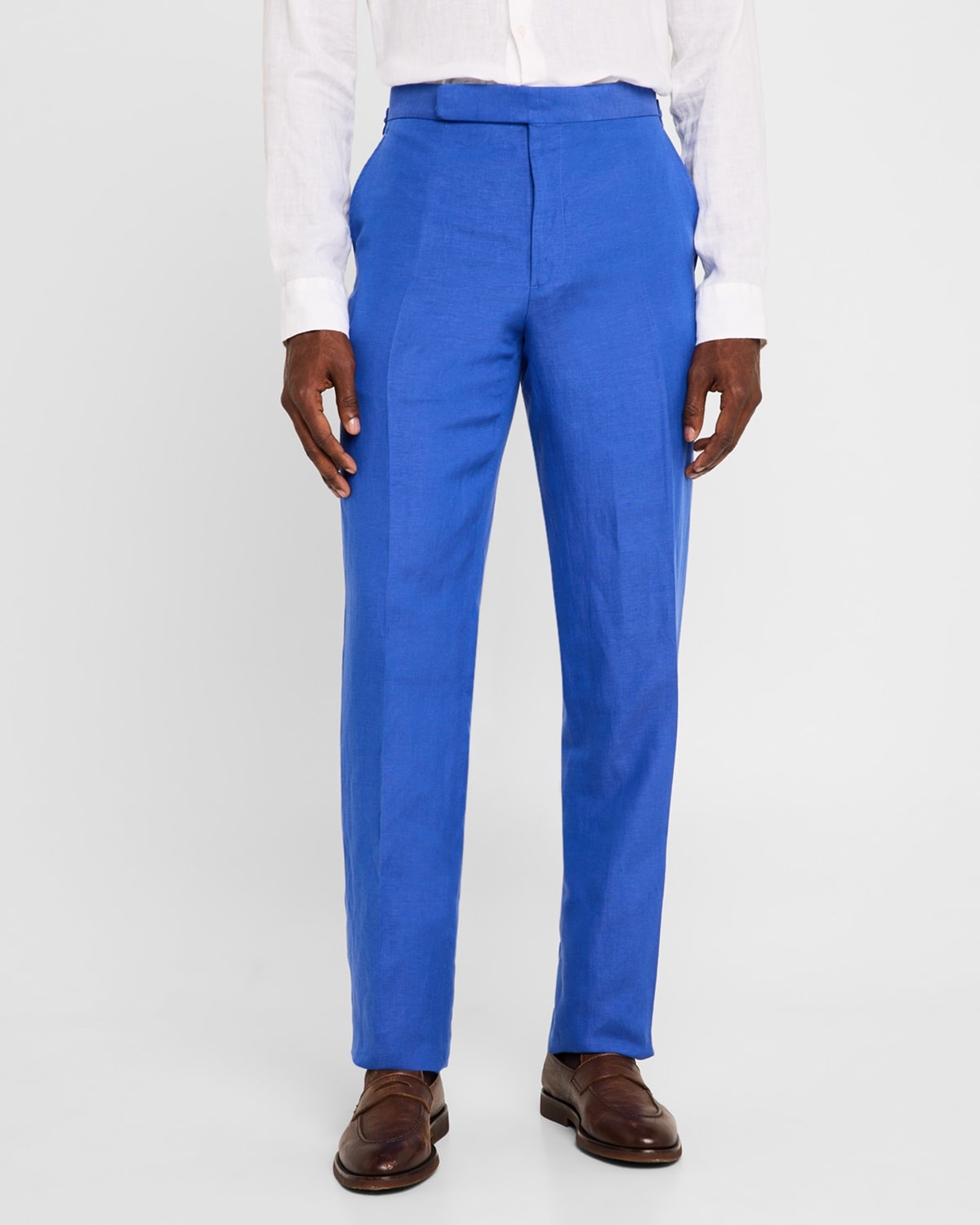 Men's Gregory Hand-Tailored Silk-Linen Trousers - 4