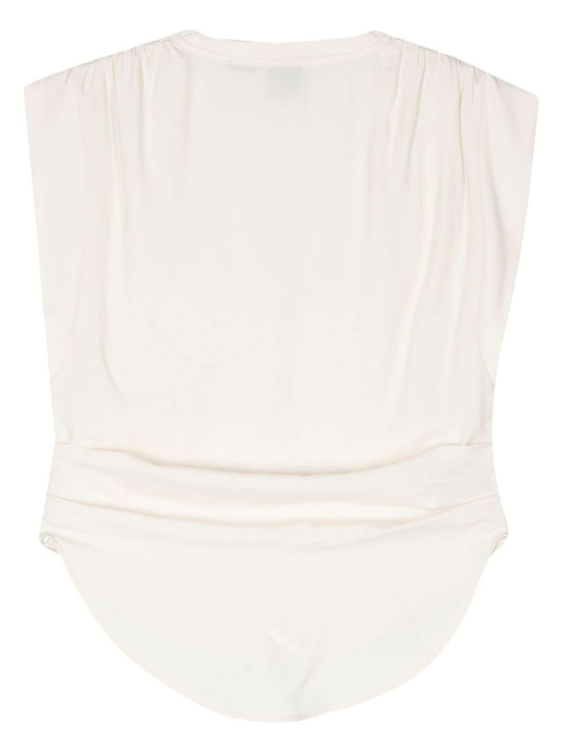 PINKO gathered sleeveless blouse outlook