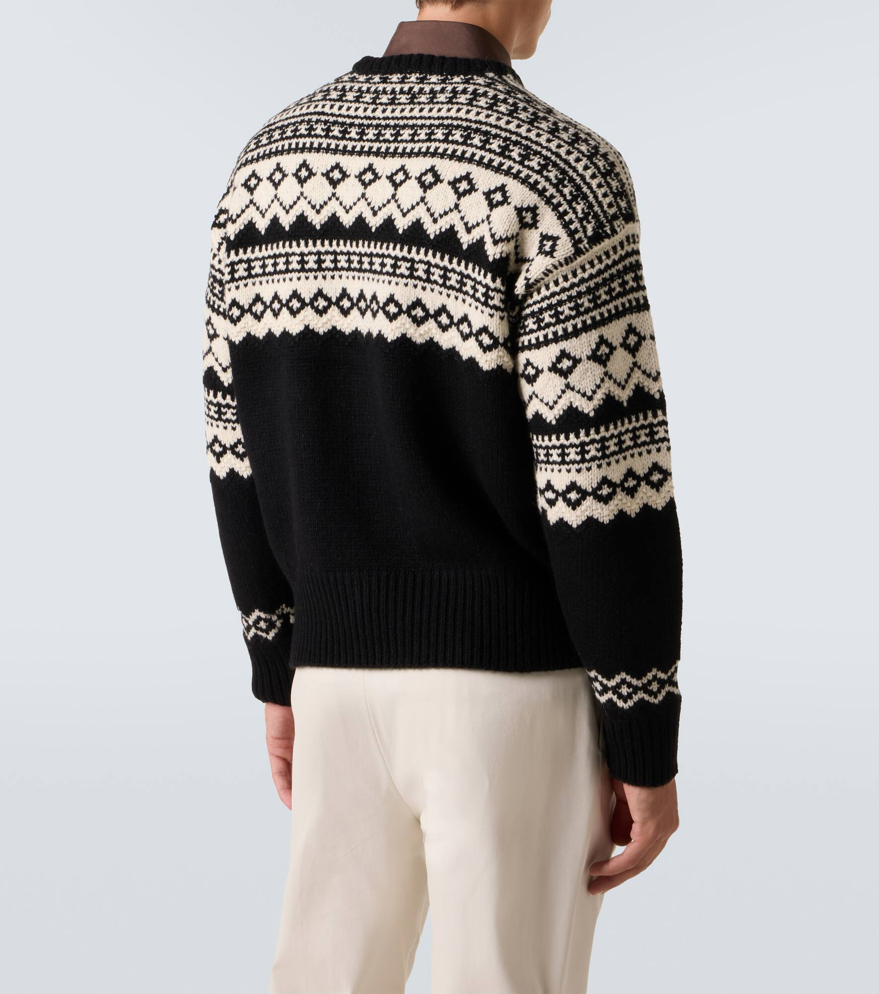 Intarsia cashmere sweater - 4
