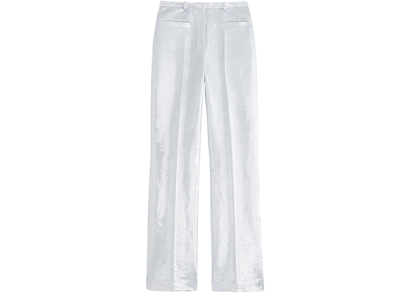 Rabanne H&M Shimmery Metallic Dress Pants Silver - 2