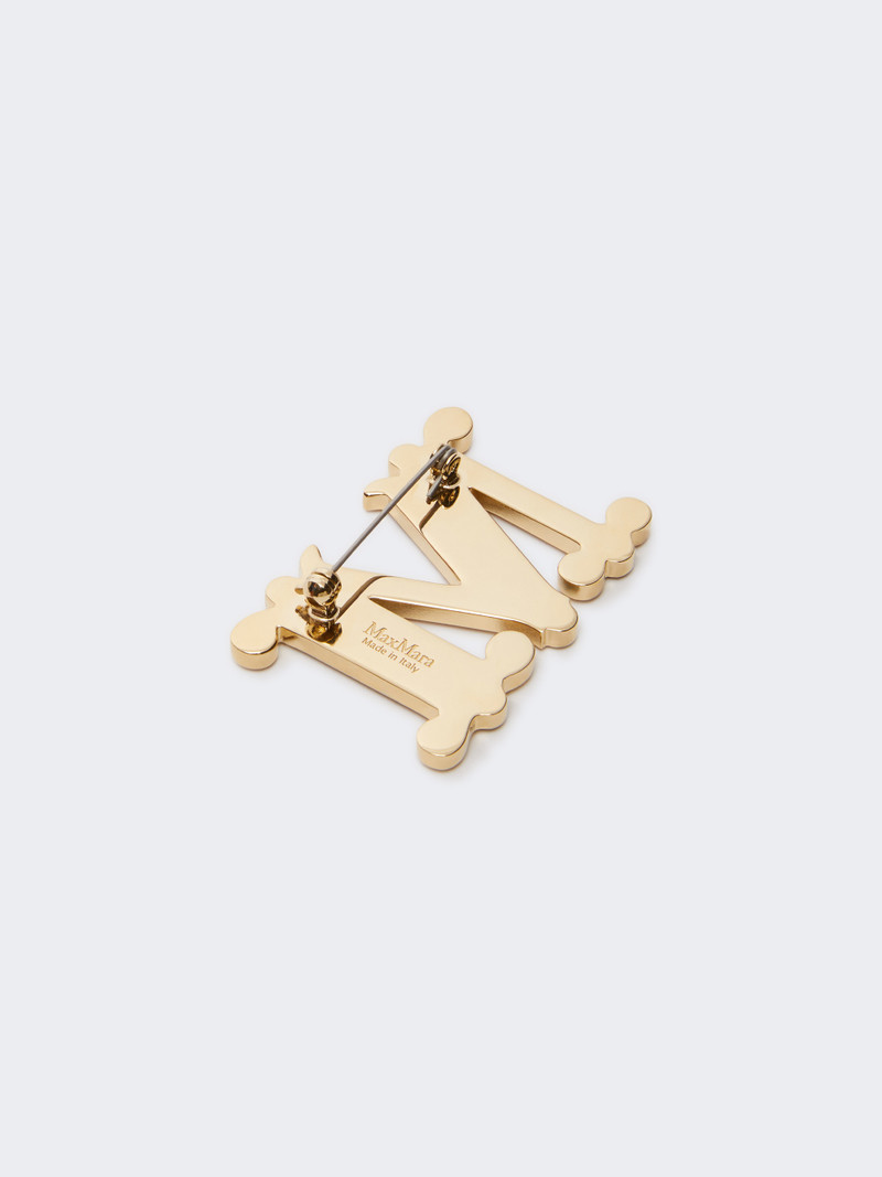 Max Mara BATH2 Crystal-adorned Monogram brooch outlook