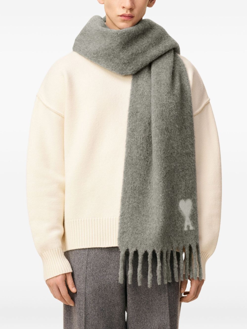 Ami De Coeur fringed scarf - 3