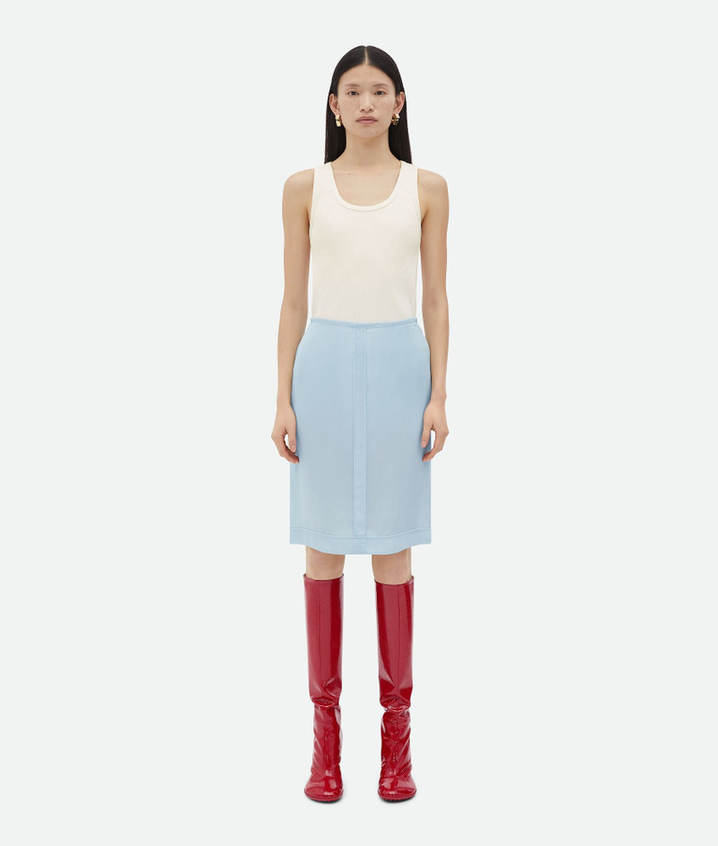 Sheer Cupro Midi Skirt - 1