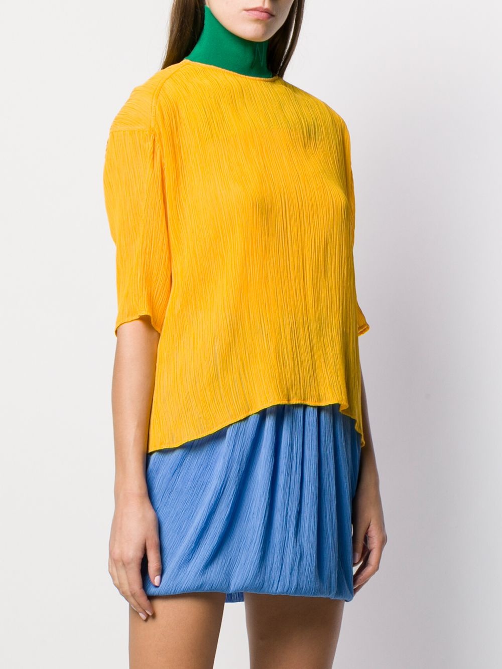 micro-pleated T-shirt - 3