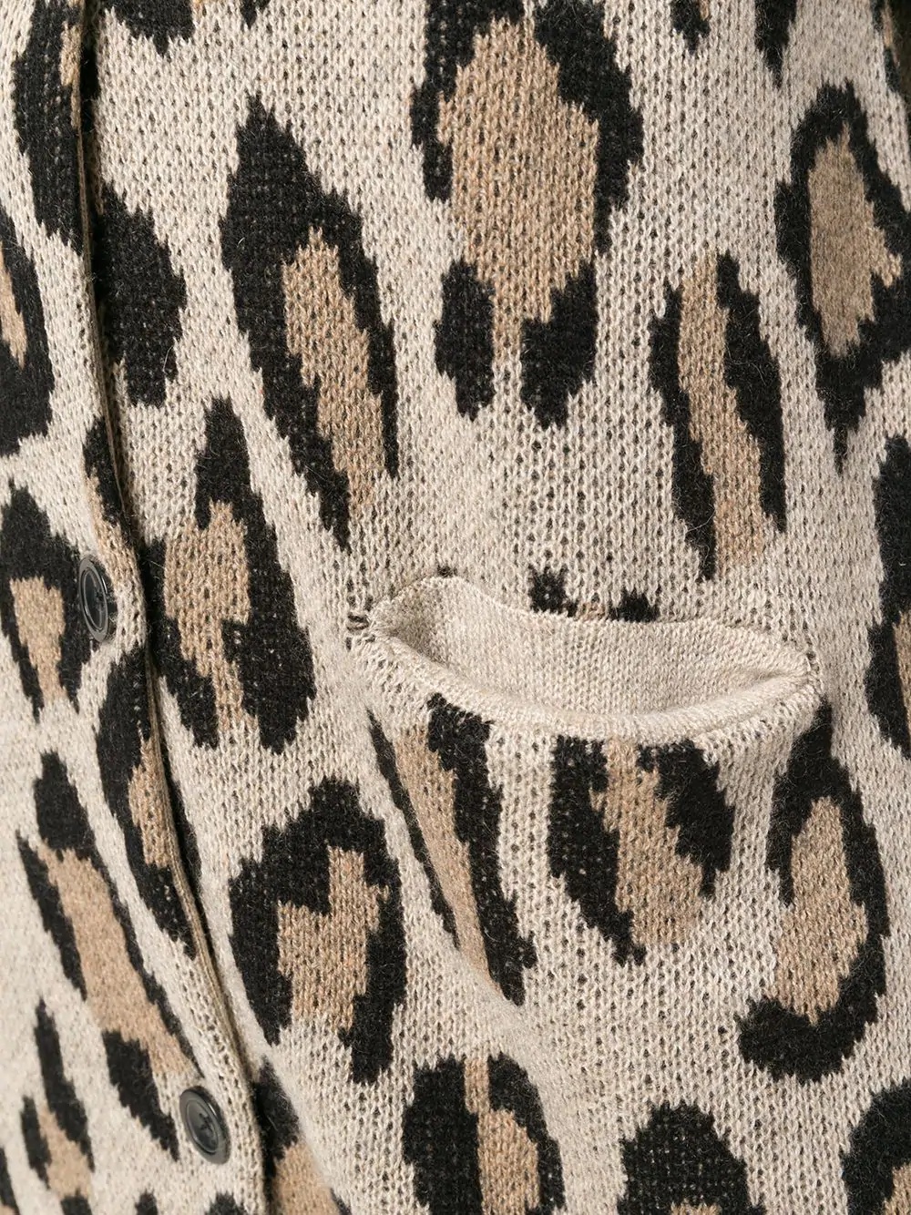 cashmere long leopard cardigan - 5