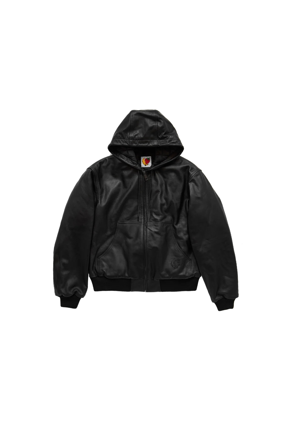 Sky High Farm Hooded Leather Work Jacket Black - 1