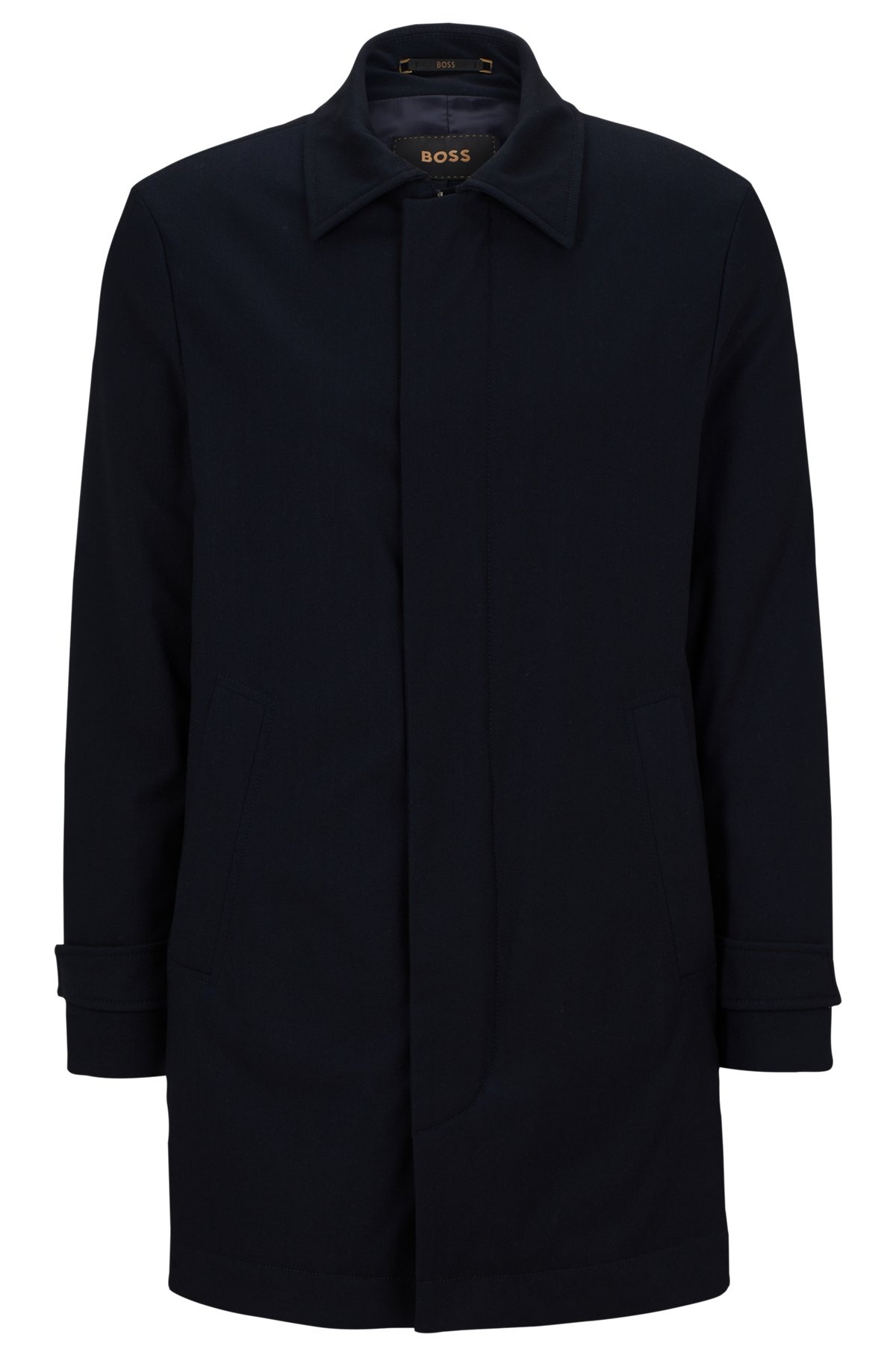 REGULAR-FIT COAT IN A RAIN-RESISTANT WOOL BLEND - 1