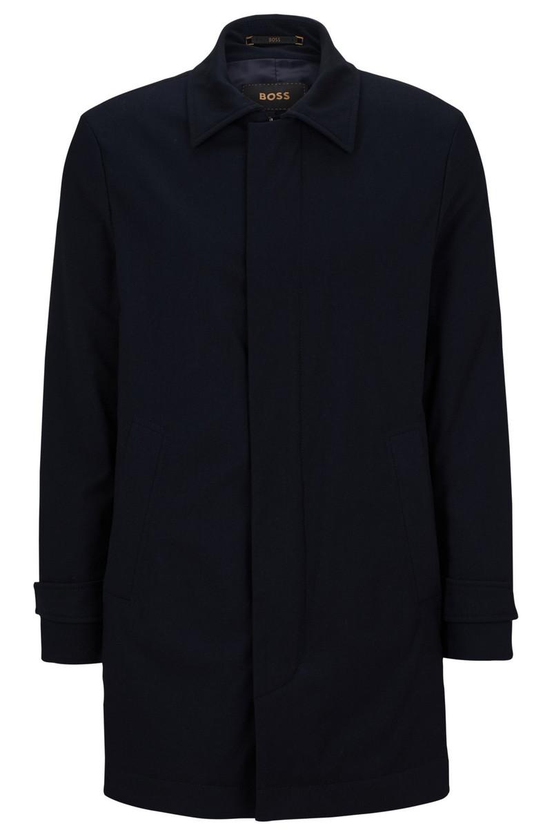 REGULAR-FIT COAT IN A RAIN-RESISTANT WOOL BLEND 1