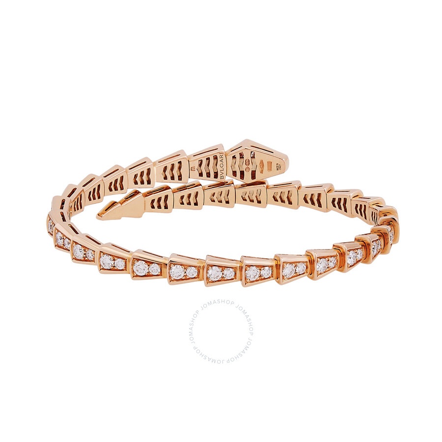 Bvlgari 18Kt Rose Gold Serpenti Viper Diamond Bracelet - 3