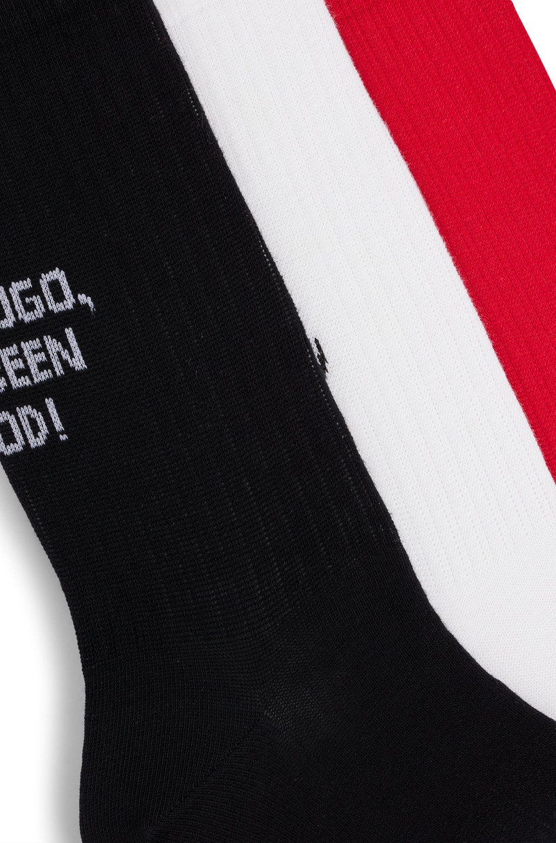 HUGO THREE-PACK OF SHORT SOCKS IN COTTON outlook