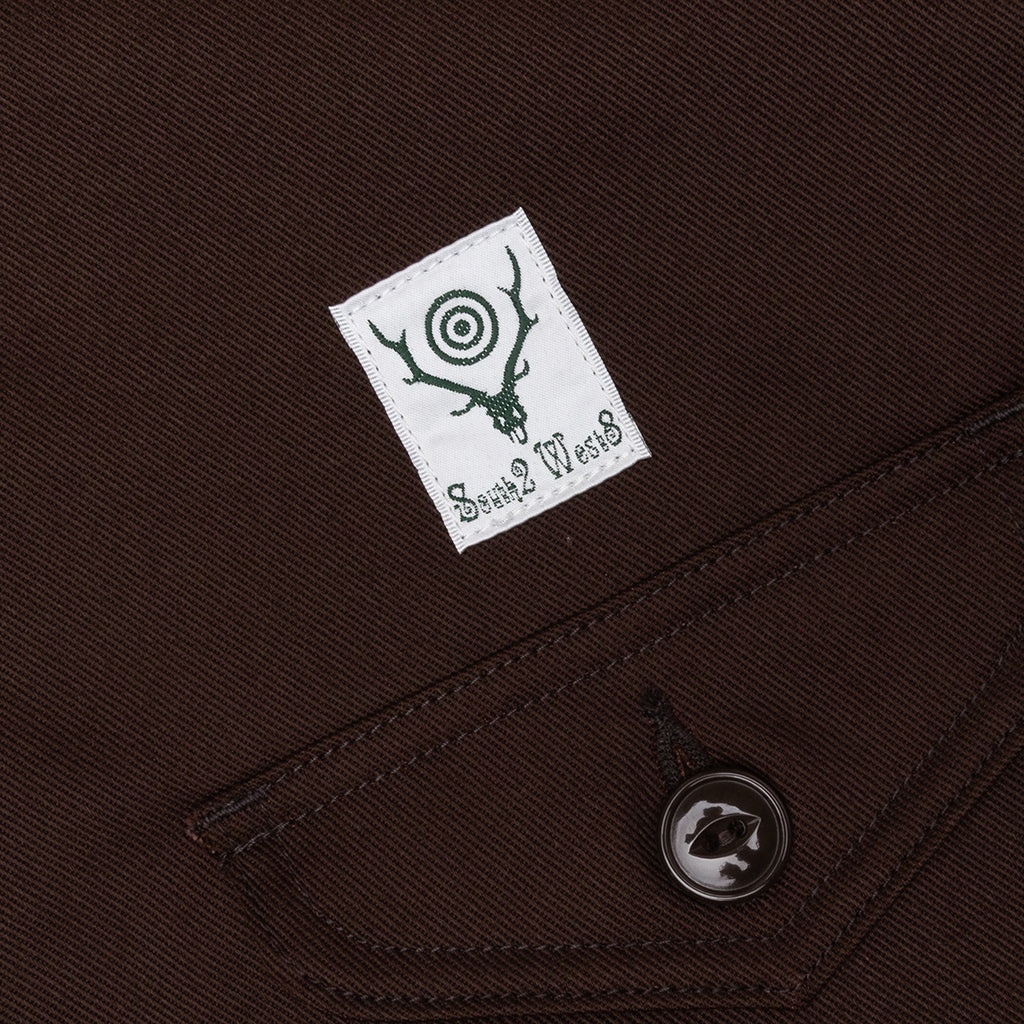 SMOKEY TWILL SHIRT - BROWN - 3