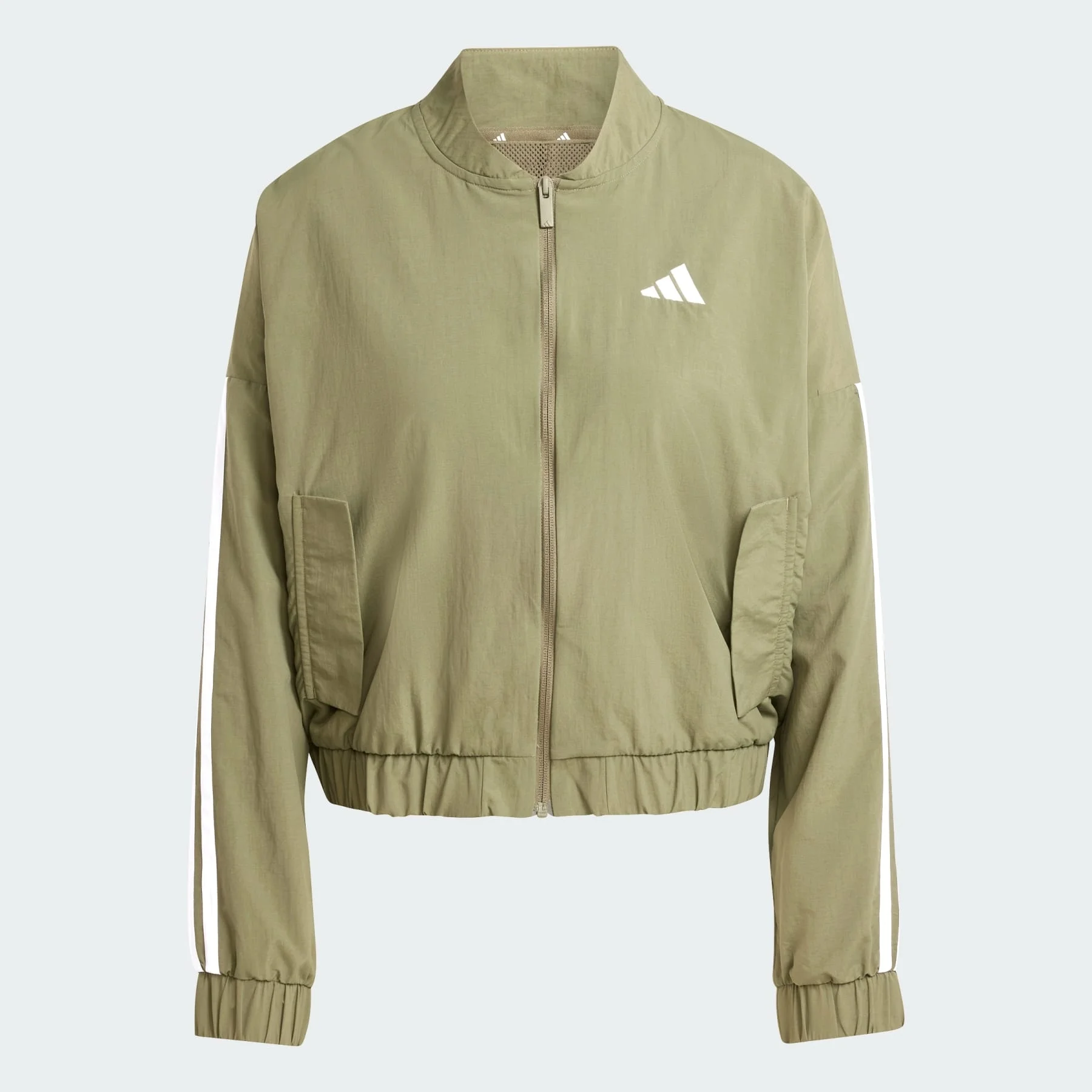 Essentials 3-Stripes 라이프 스타일 짠 Bomber 재킷 - 1