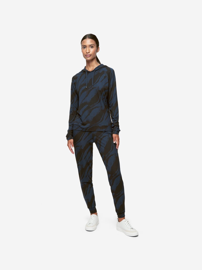 Women's Pullover Hoodie London 8 Micro Modal Stretch Navy - 6
