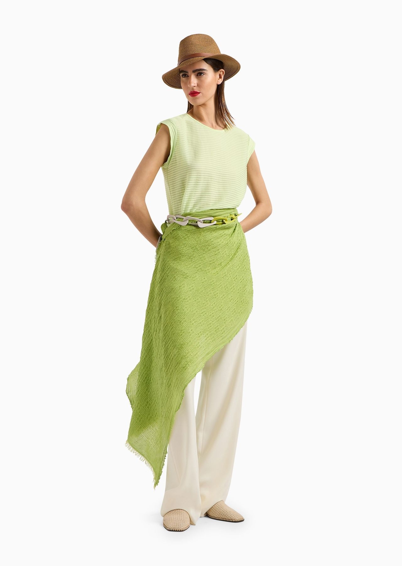 Short-sleeved ottoman-effect jersey top - 4