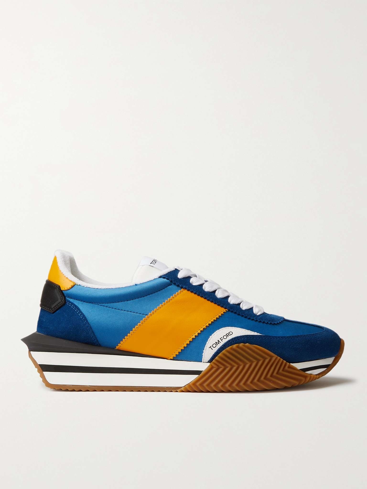 James Rubber-Trimmed Leather, Suede and Nylon Sneakers - 1