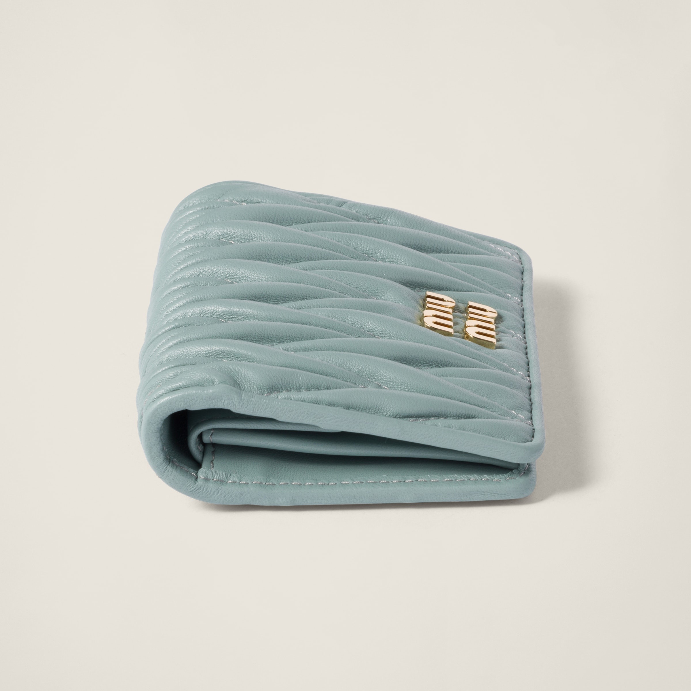 Small matelassé nappa leather wallet - 4