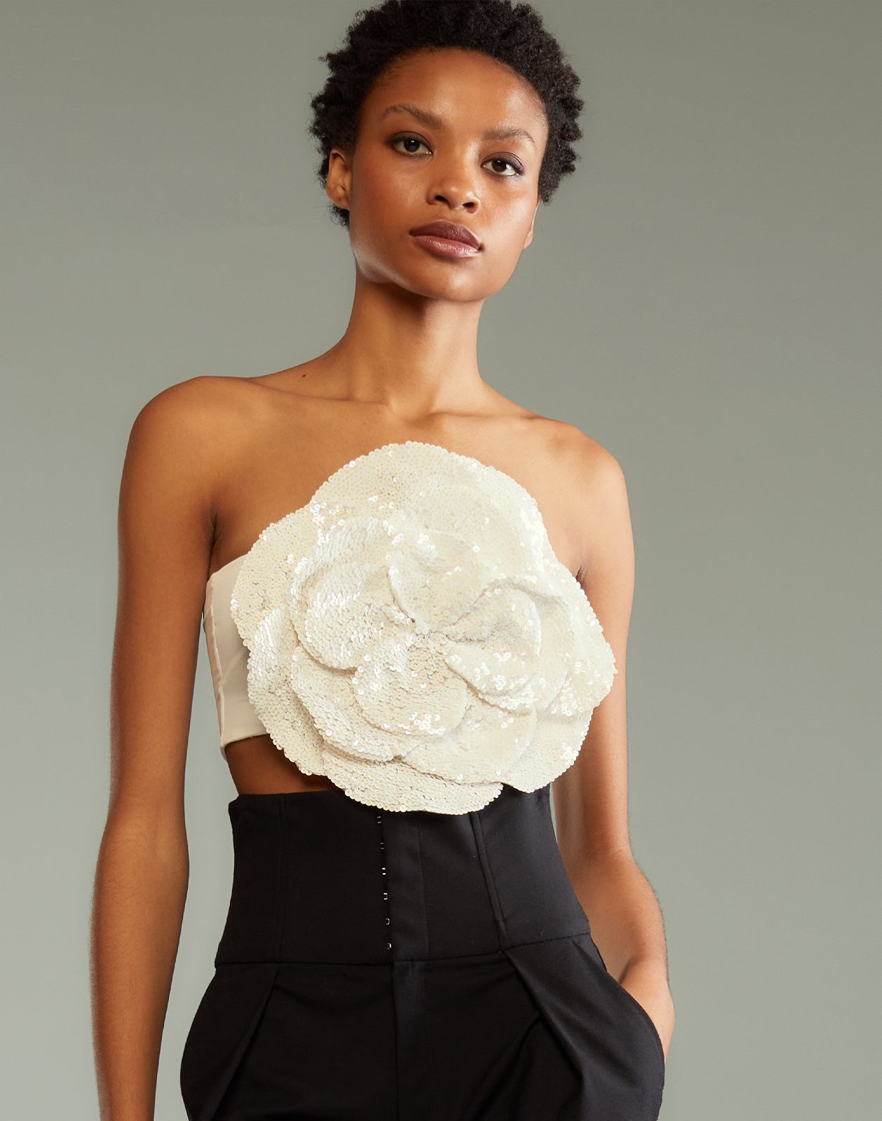 Sequin Flower Bandeau - 3