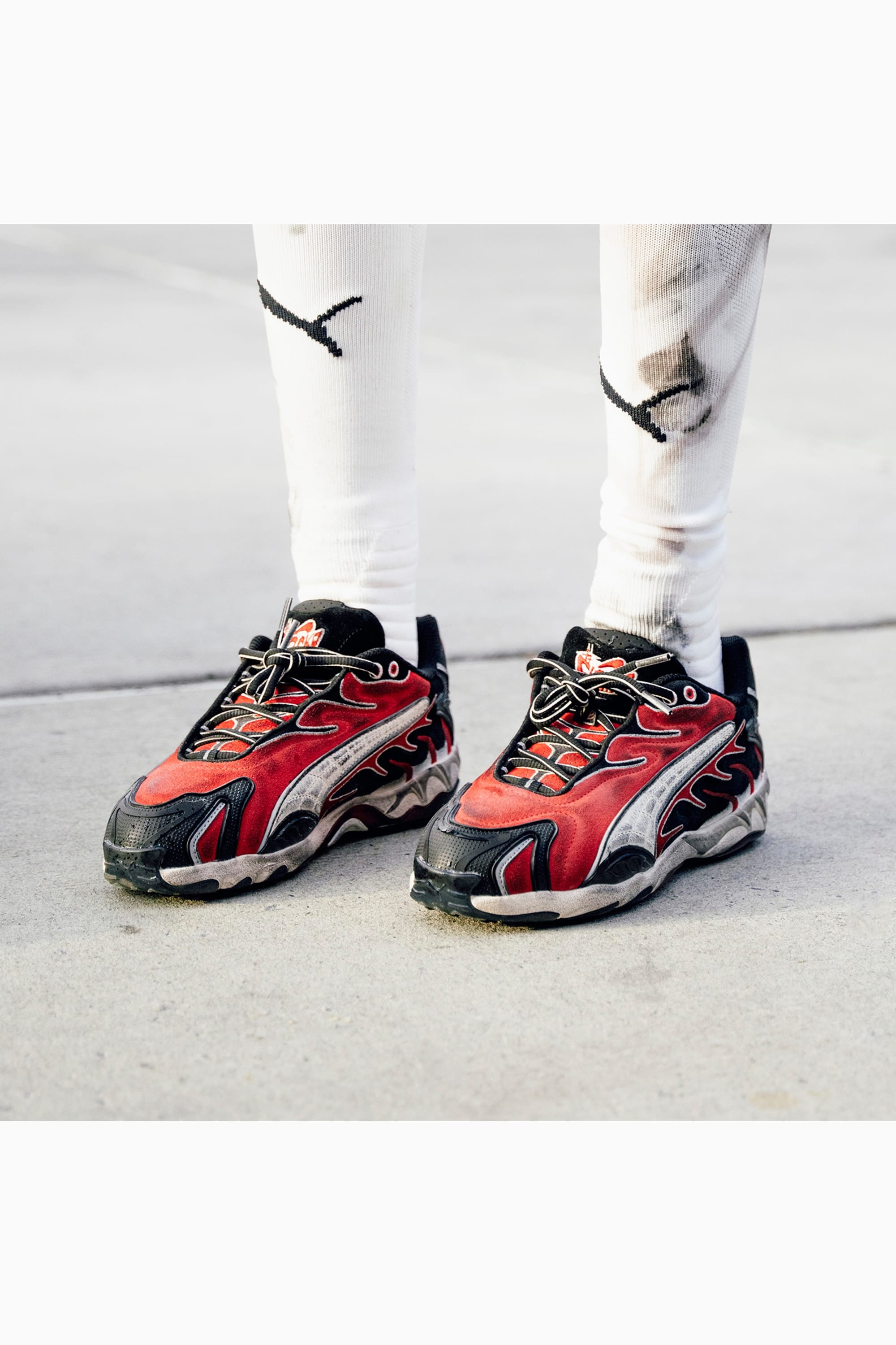 PUMA A$AP ROCKY x PUMA Inhale Distressed Sneakers | REVERSIBLE