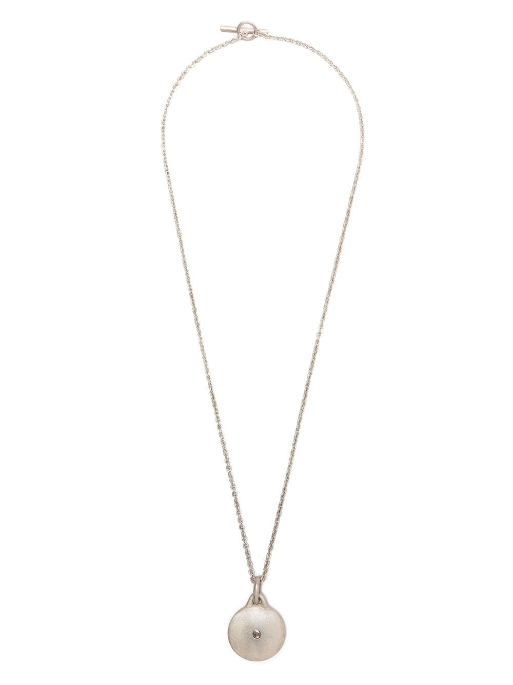 Disk diamond-encrusted necklace - 3
