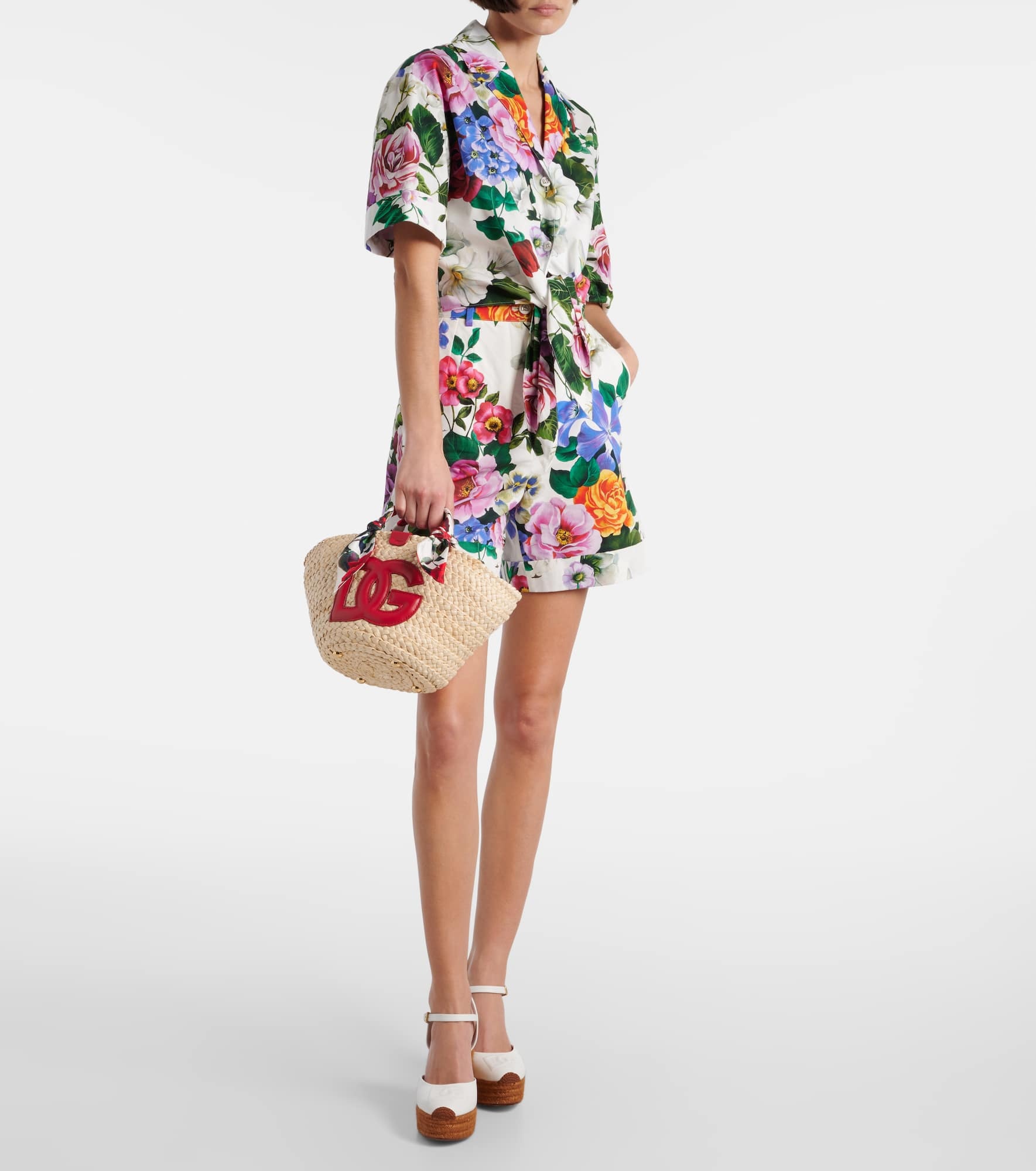 Kendra Small straw basket bag - 5