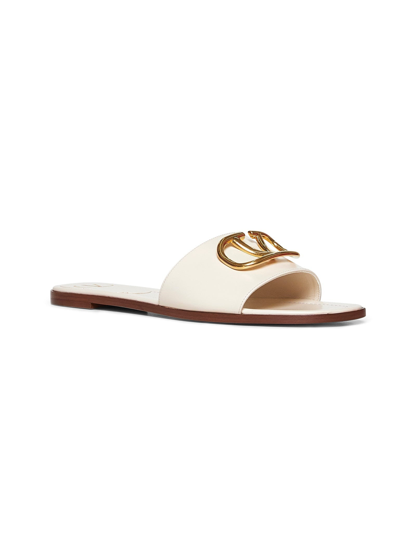 Valentino Garavani Women Ivory Calfskin Vlogo Signature Slide - 2