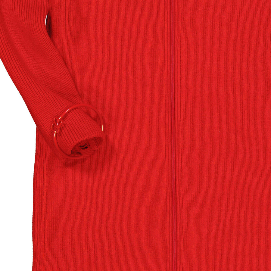 Loewe Vermillion Wool-Blend Zip-Up Midi Dress, Size X-Small - 7