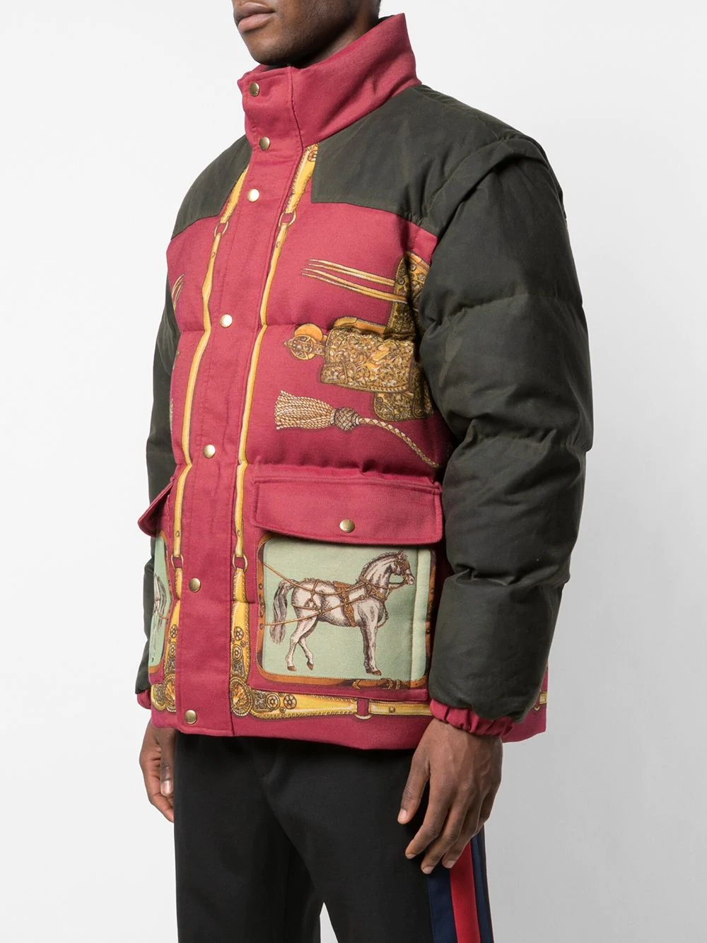 printed quilted puffer jacket - 3