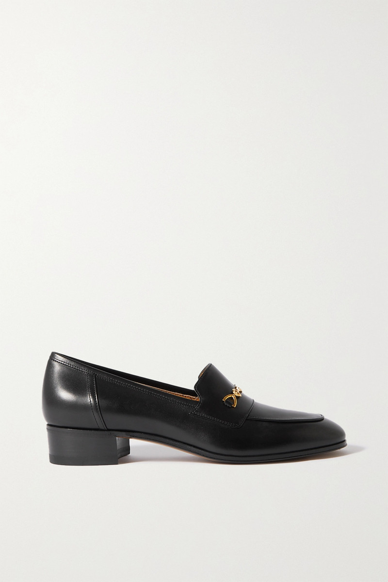 Horsebit-detailed leather loafers Black - 1