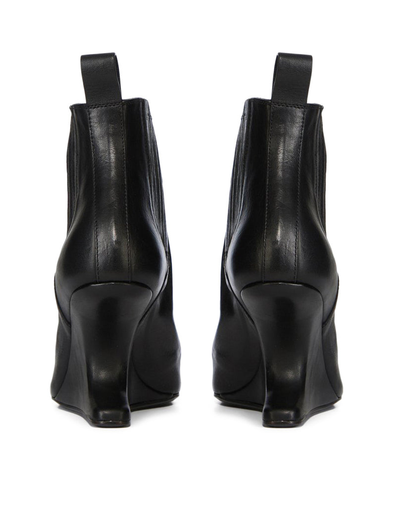 Rick Owens Women Ankle Taco Leather Boots - 3