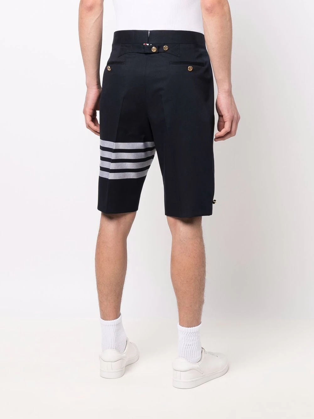 4-bar stripe cotton shorts - 4