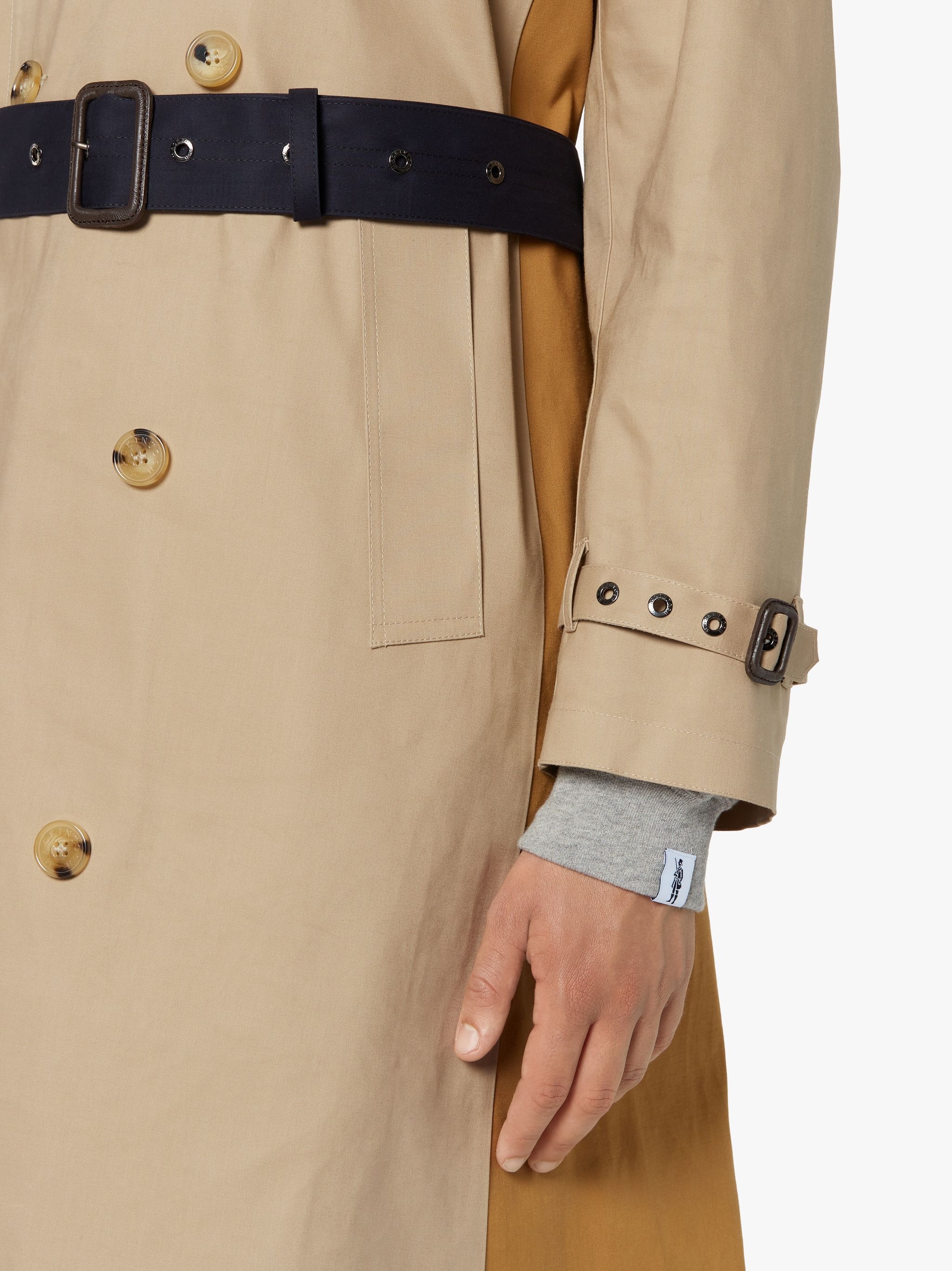 BERLIN FAWN X INK BONDED COTTON TRENCH COAT | GRF-304 - 5