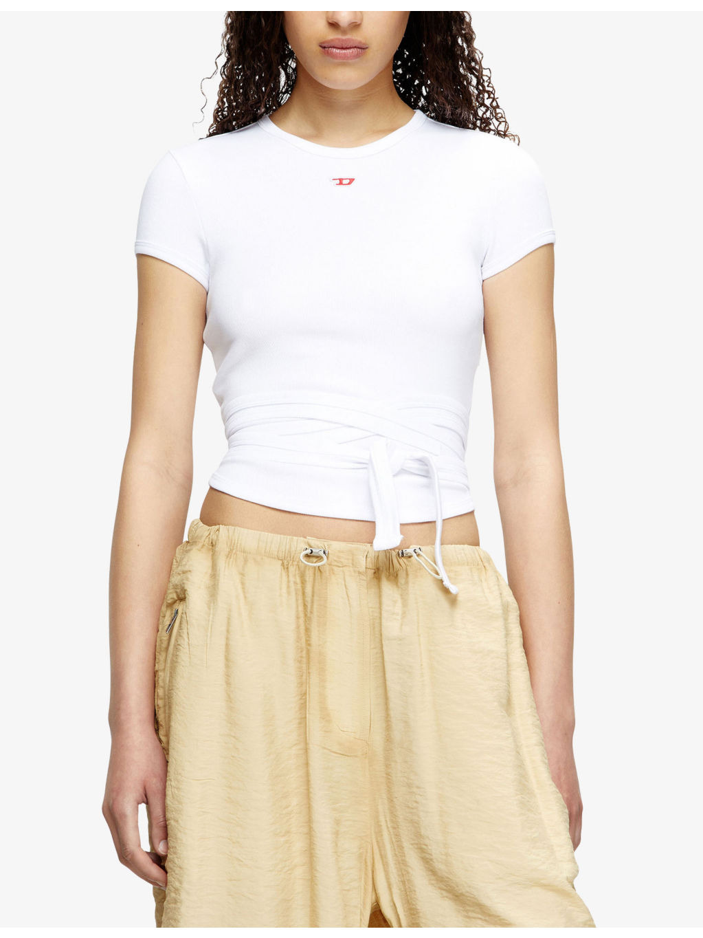 T-Bunny-Tail Wrap-Around Cotton-Jersey T-Shirt - 3