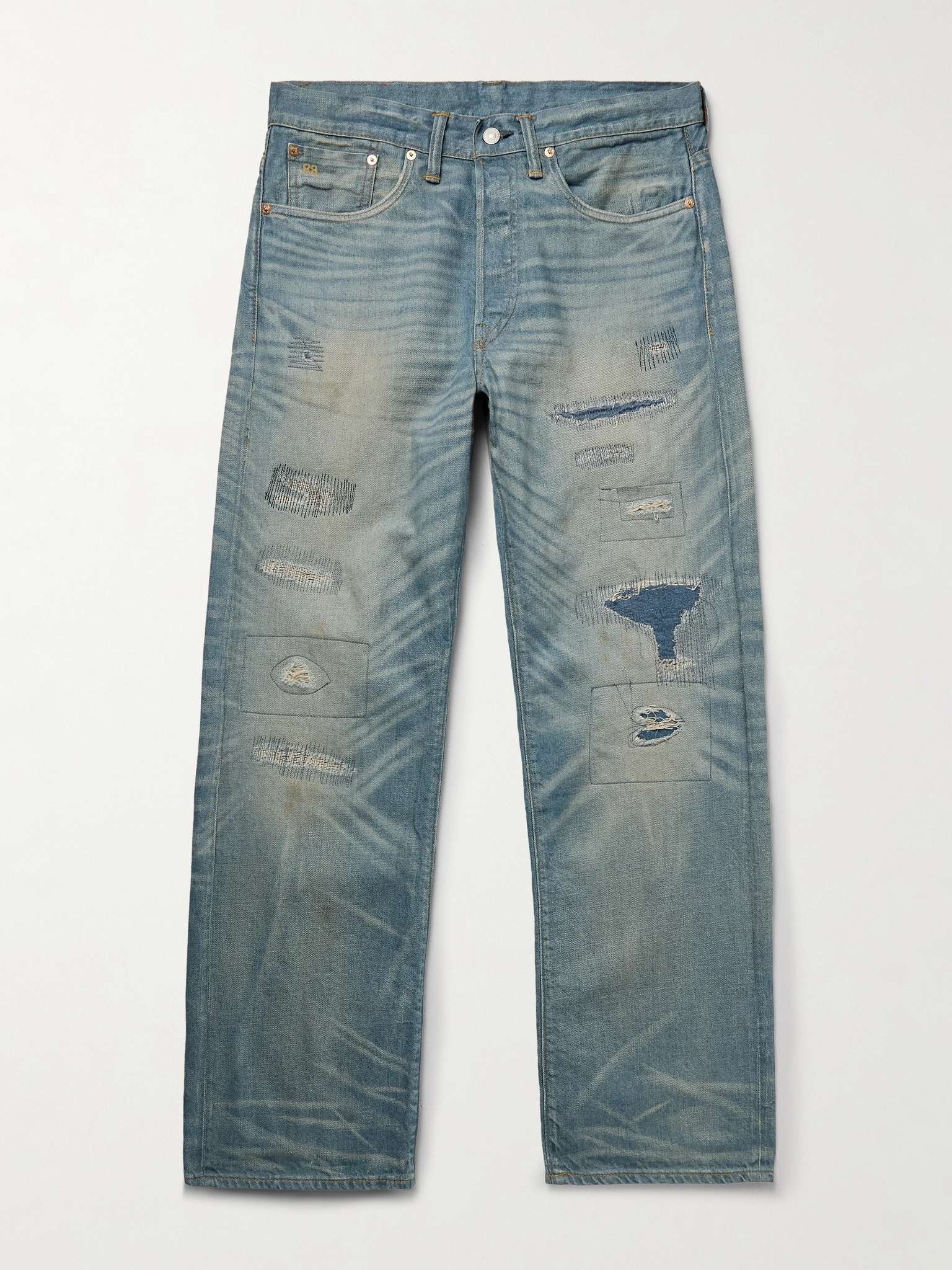 RRL　dot stole インディゴブルー RRL Dot Stole Indigo Blue