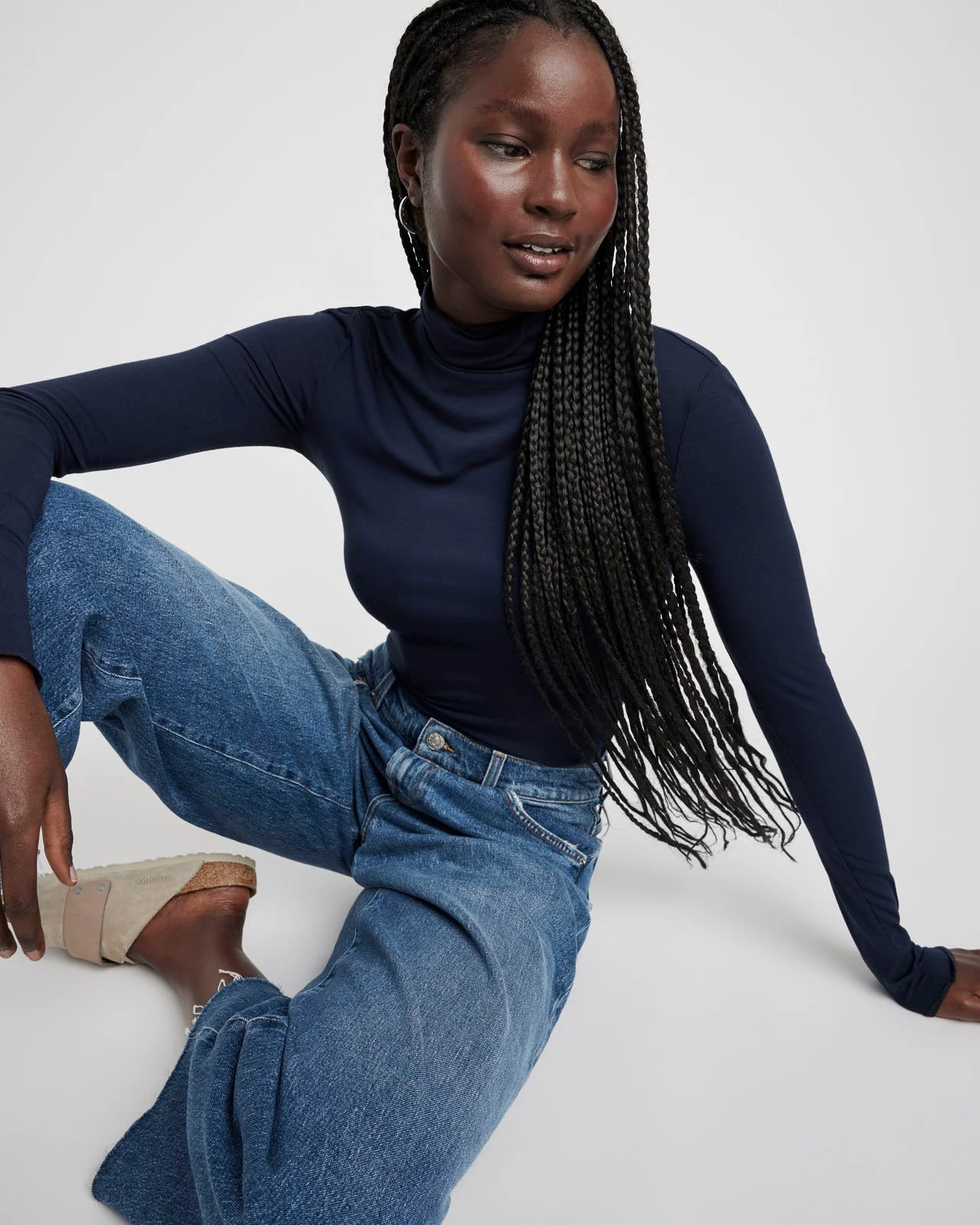 Bamboo Blend Long Sleeve Turtleneck - 1