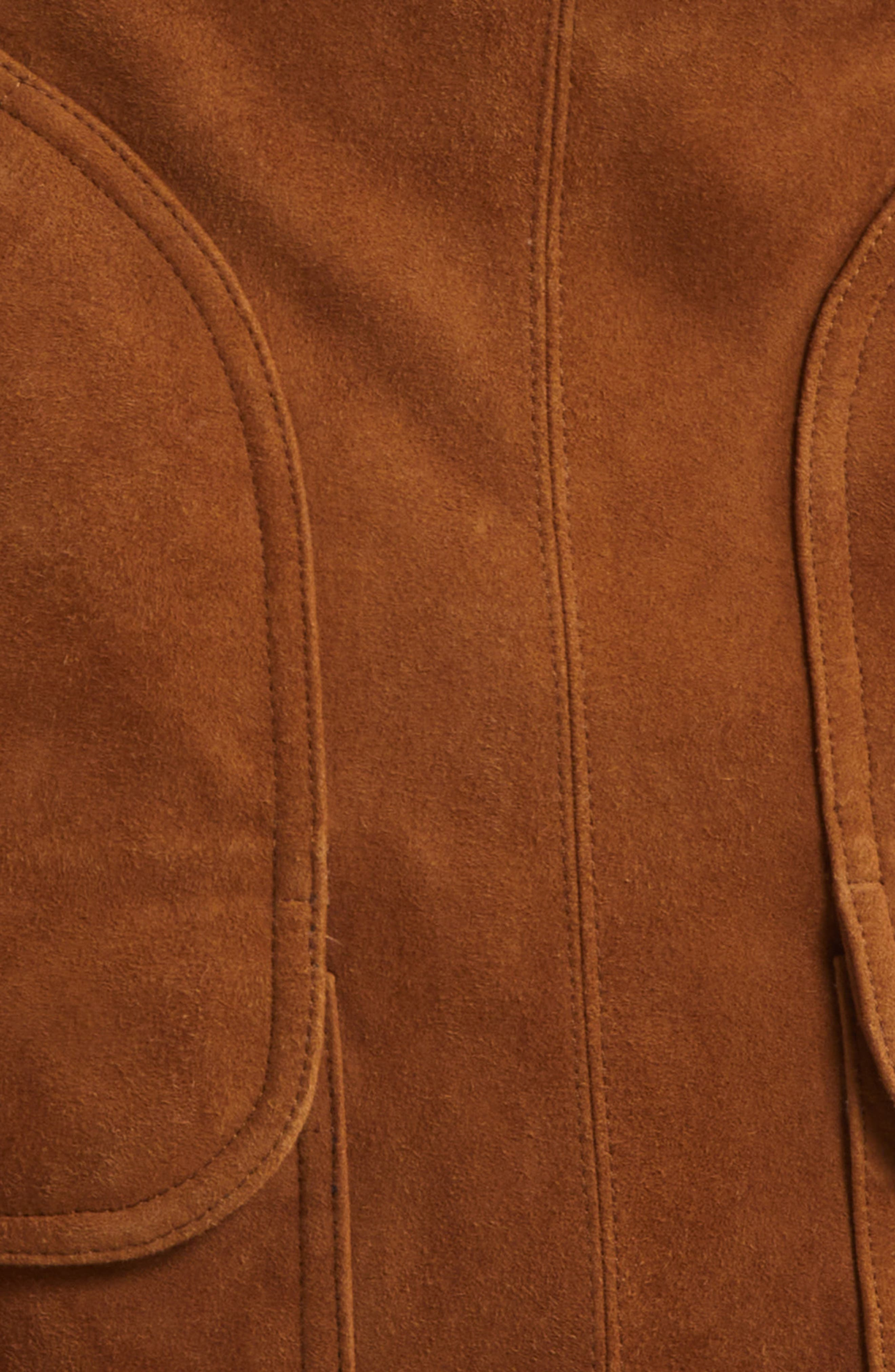 Veronica Beard Norwood Suede Miniskirt in Whisky at Nordstrom - 7