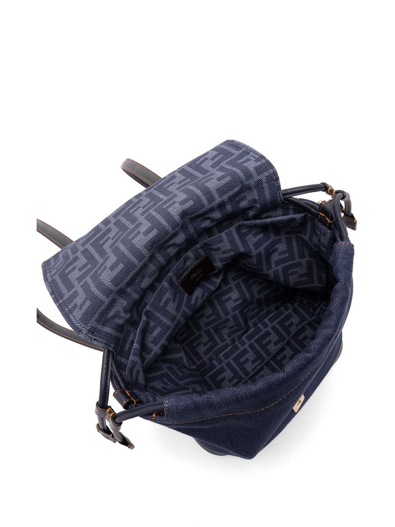 FF-plaque denim backpack 4