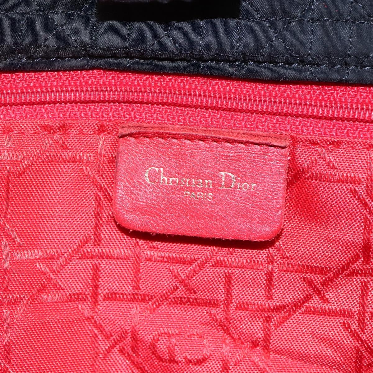 DIOR Canage Hand Bag Nylon Black Gold - 15