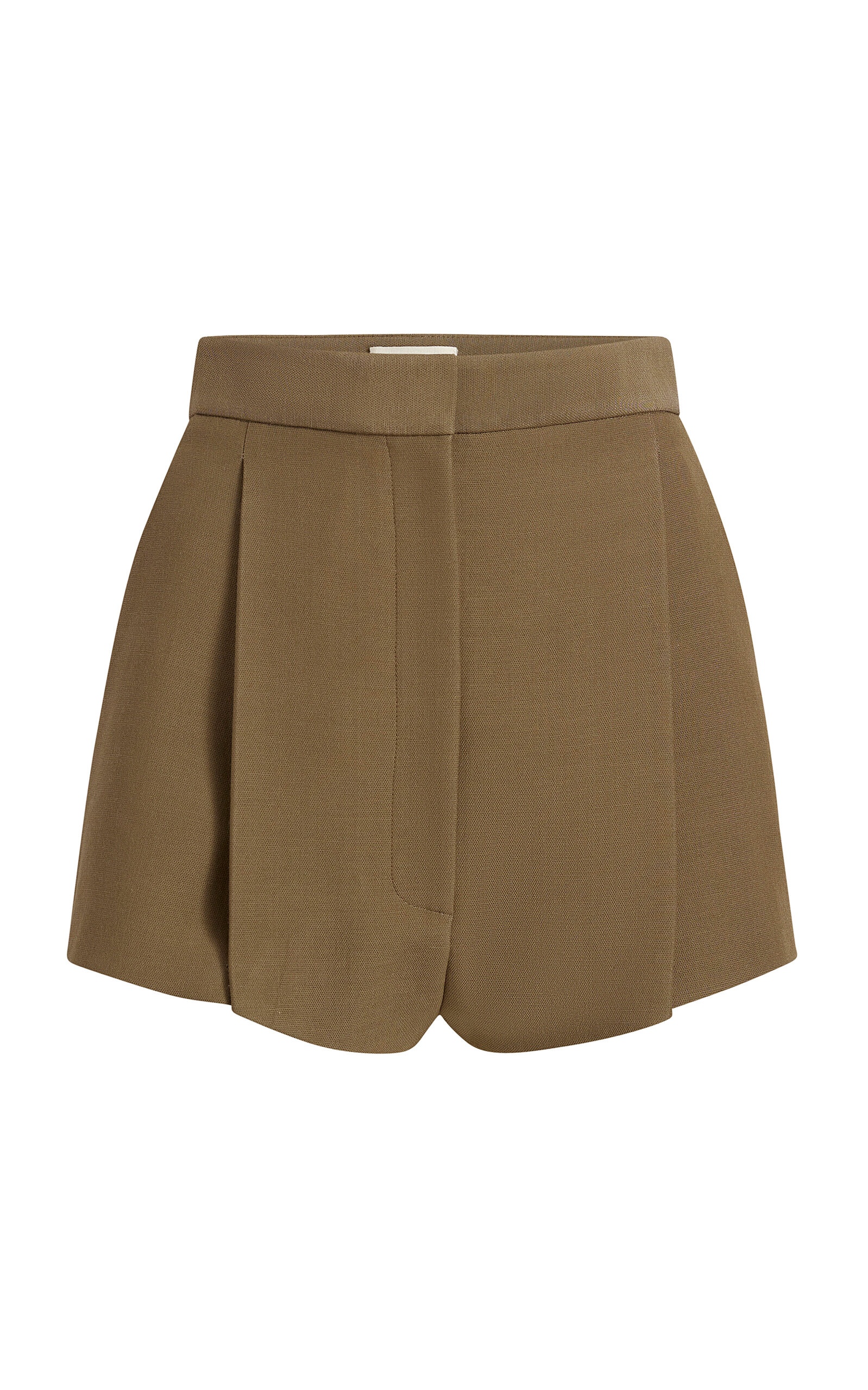 Calman Pleated Woven Shorts brown - 1