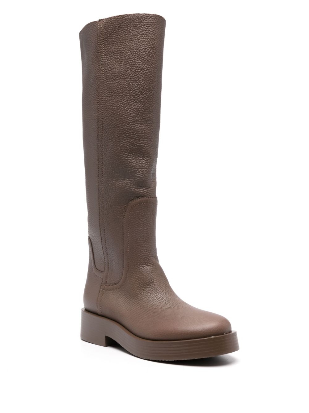 knee-high leather boots - 2