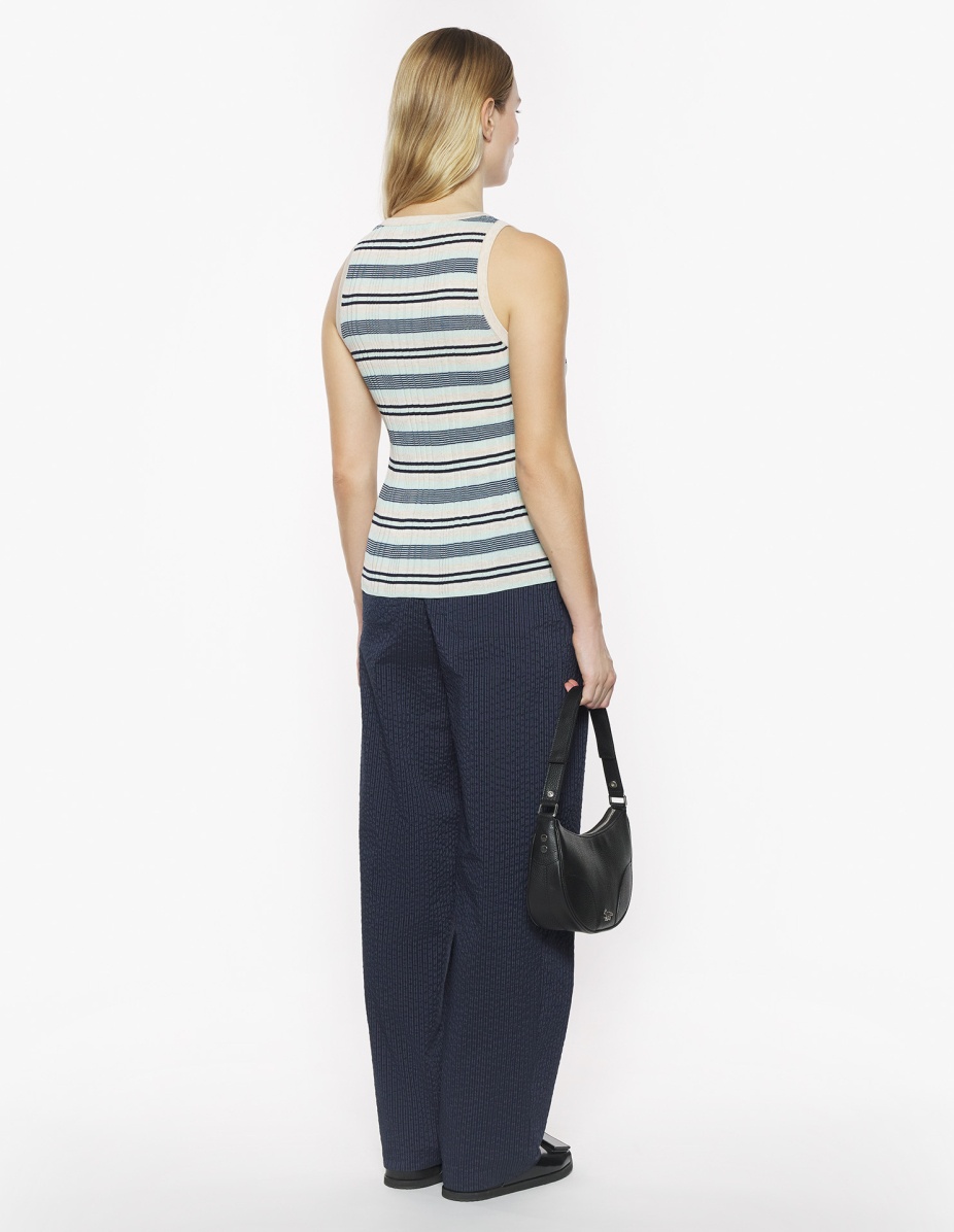 FINE RIB STRIPED TANK TOP - 5