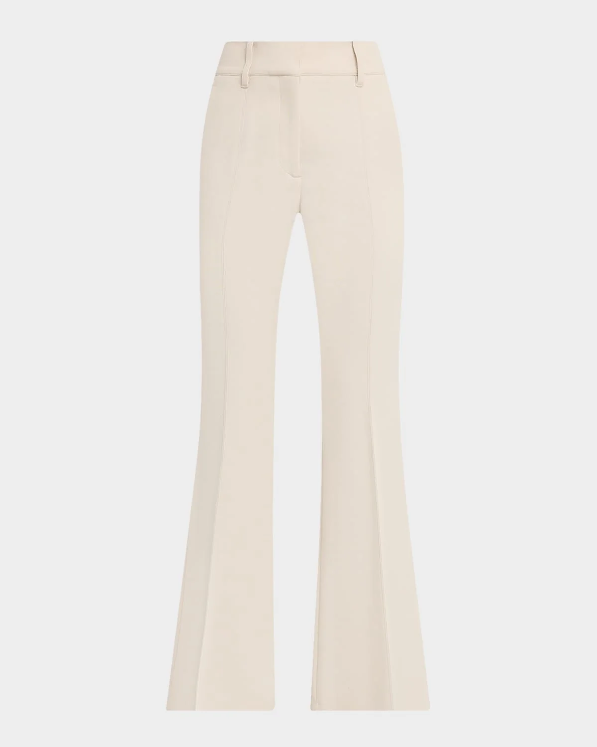 Rhein Wool Crepe Seamed Flare Pants - 1