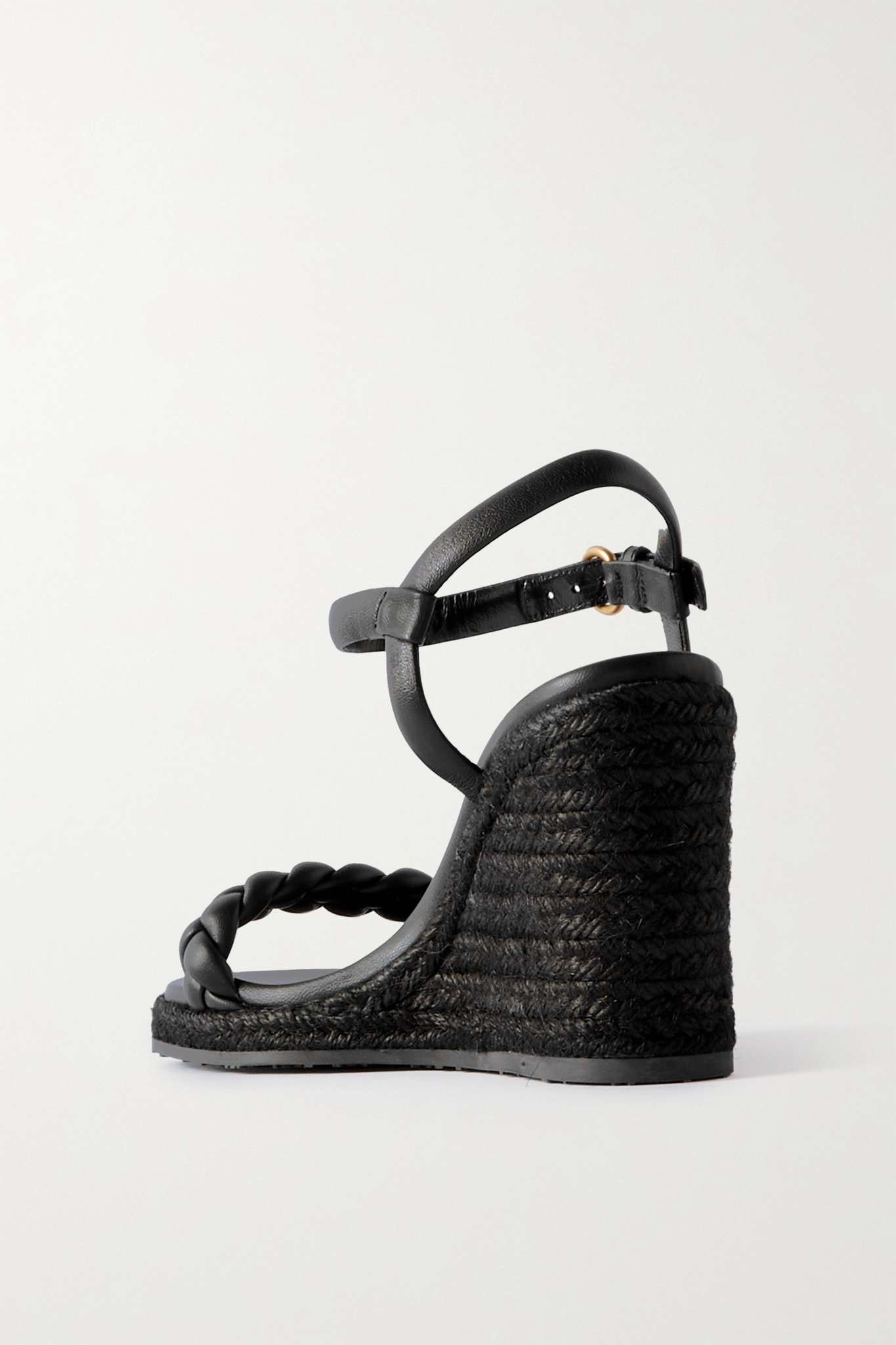 Cruz 85 braided leather espadrille wedge sandals - 3