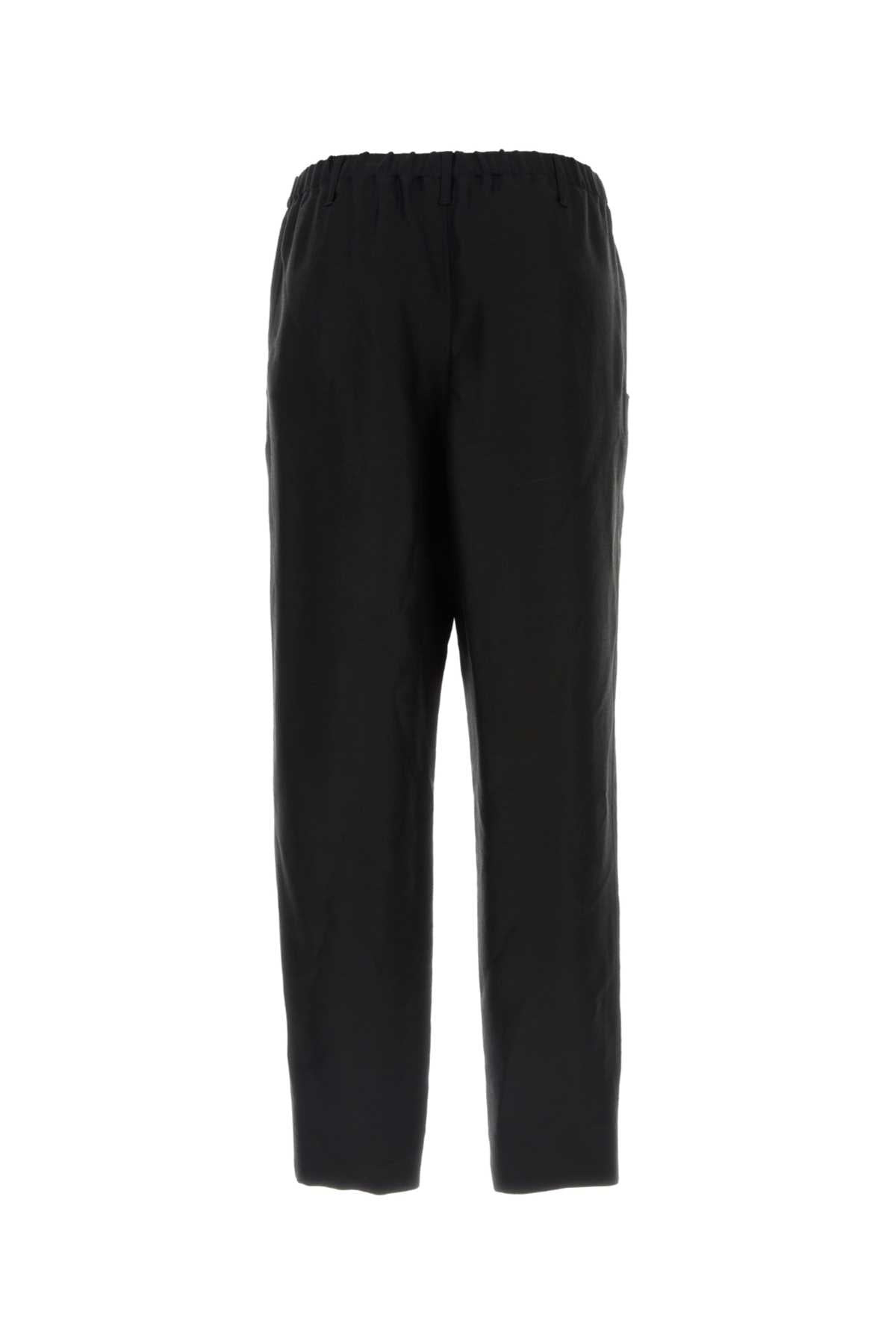 Saint Laurent Men Black Viscose Blend Pant - 2