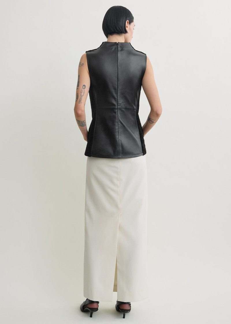 Shearling-front top black 4