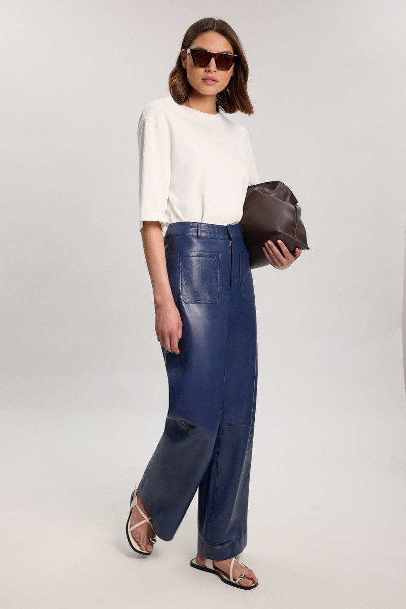 Leather Straight Leg Trouser 4