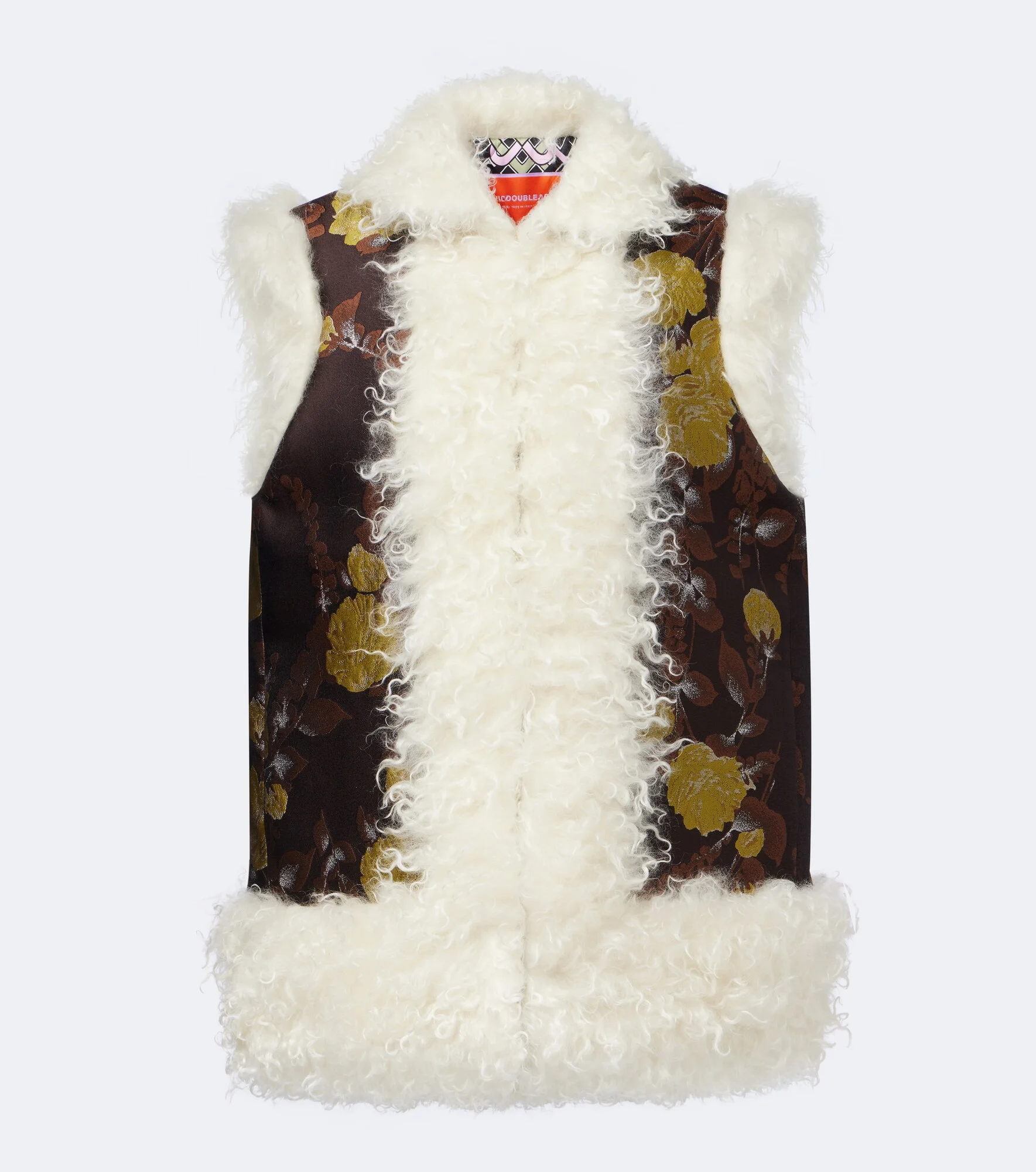Floral jacquard mohair vest - 1