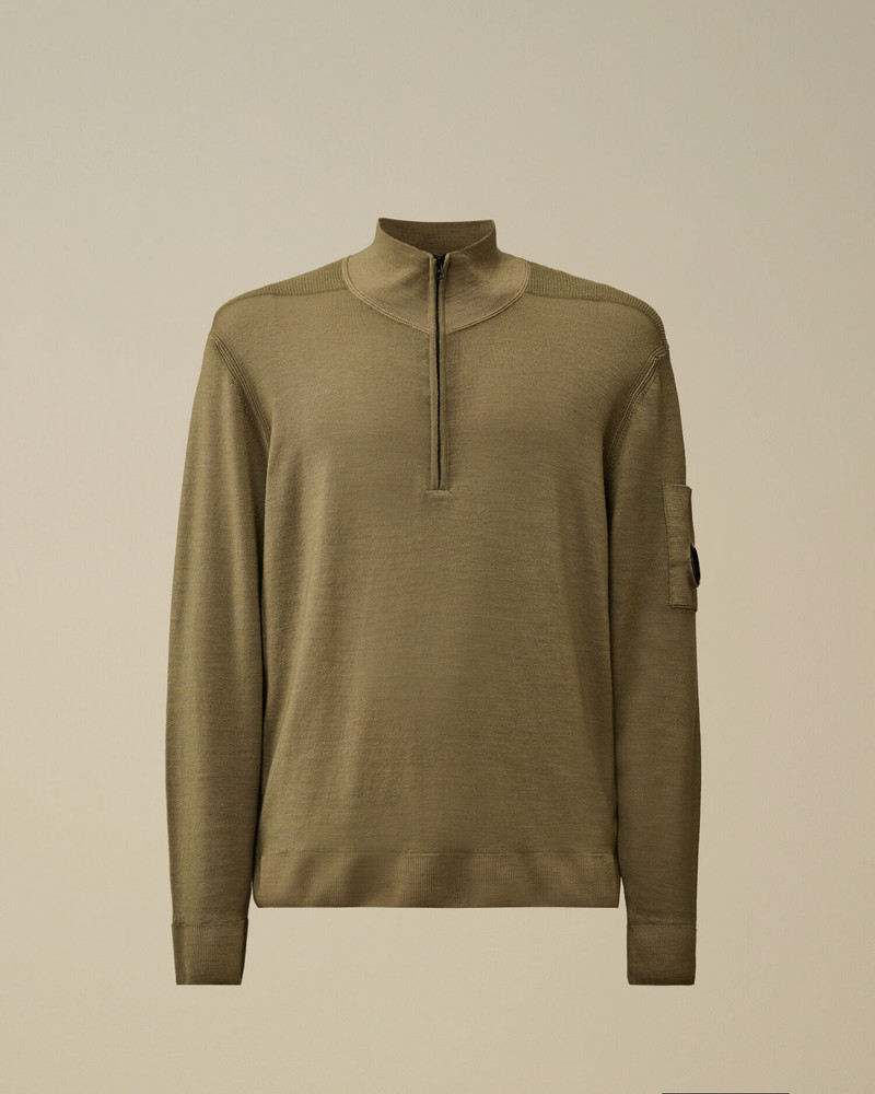 Merino Wool Half Zip Sweater 1