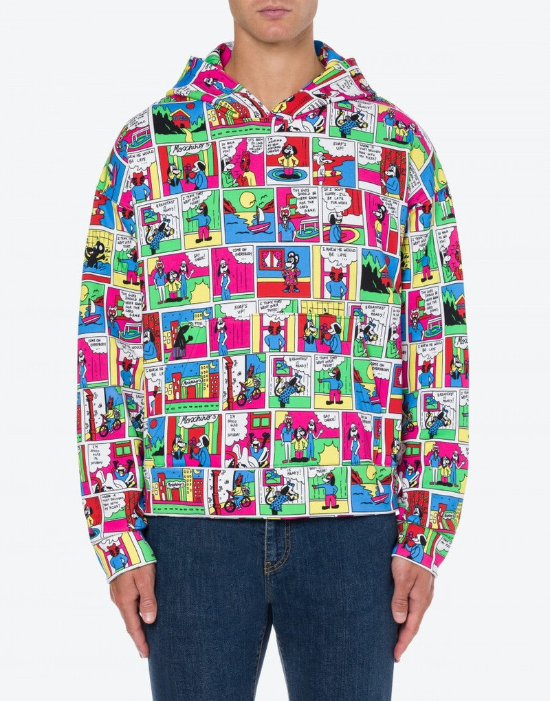 Moschino MOSCHINO COMICS HOODED SWEATSHIRT outlook